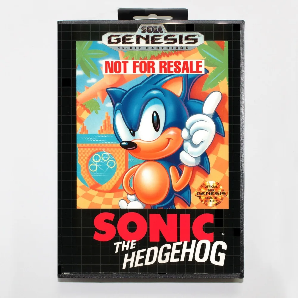 Sonic The Hedgehog 16 Bit MD Hra Karty Zahŕňajú Retail Box Pre Sega Genesis & Mega Drive