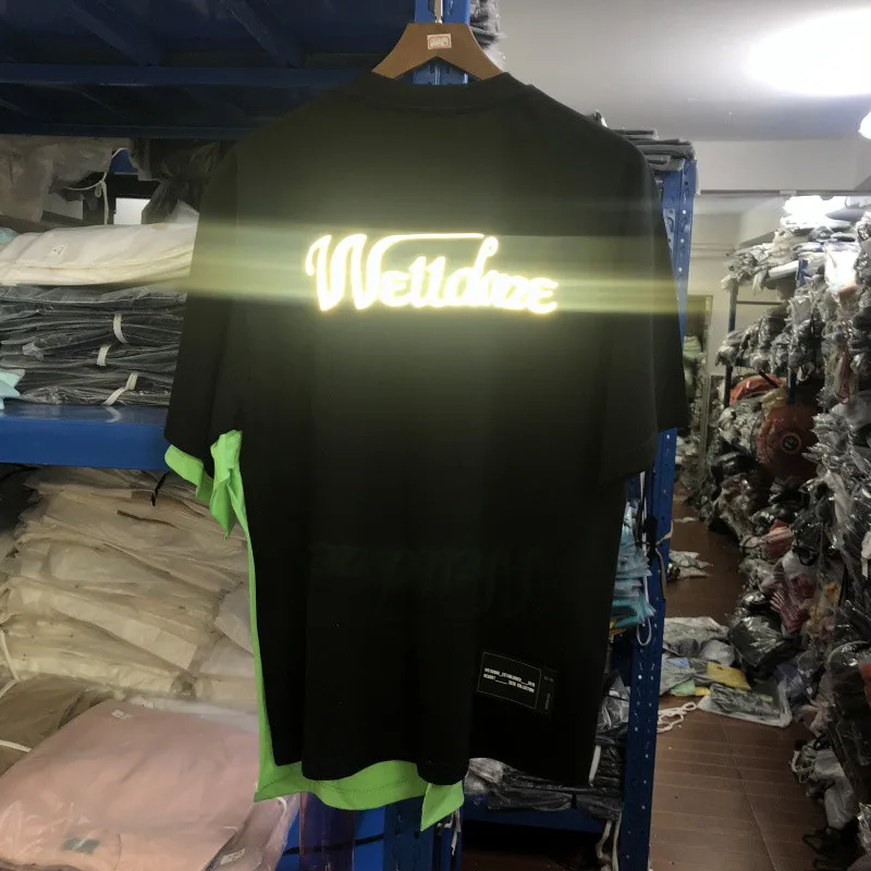 Splice WELLDONE T-shirt Reflexné Muži Ženy Vysokej Kvality We11 DOBRE UROBIŤ tričko Top Tees kanye west