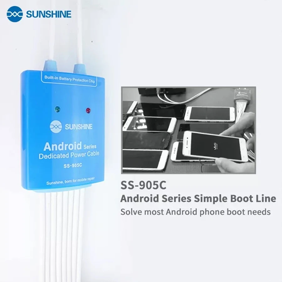 SS-905C Android mobilný boot up linky pre Samsung Huawei vivo Xiao OnePlus dodanie kontrolný test kábel Batérie napájanie Line