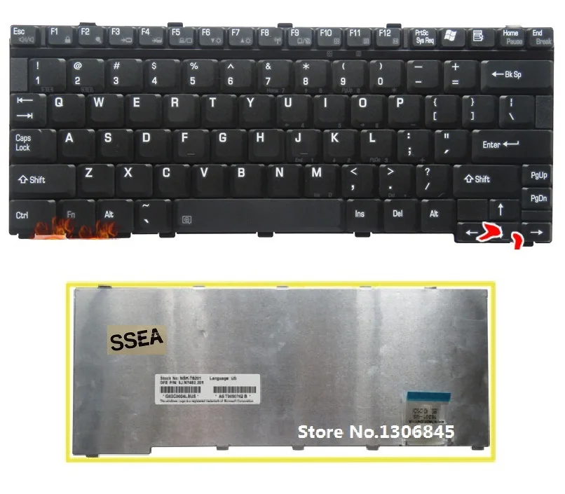 SSEA Nový AMERICKÝ čierna klávesnica Pre Toshiba Satellite U300 U305 M600 Notebooku, klávesnice