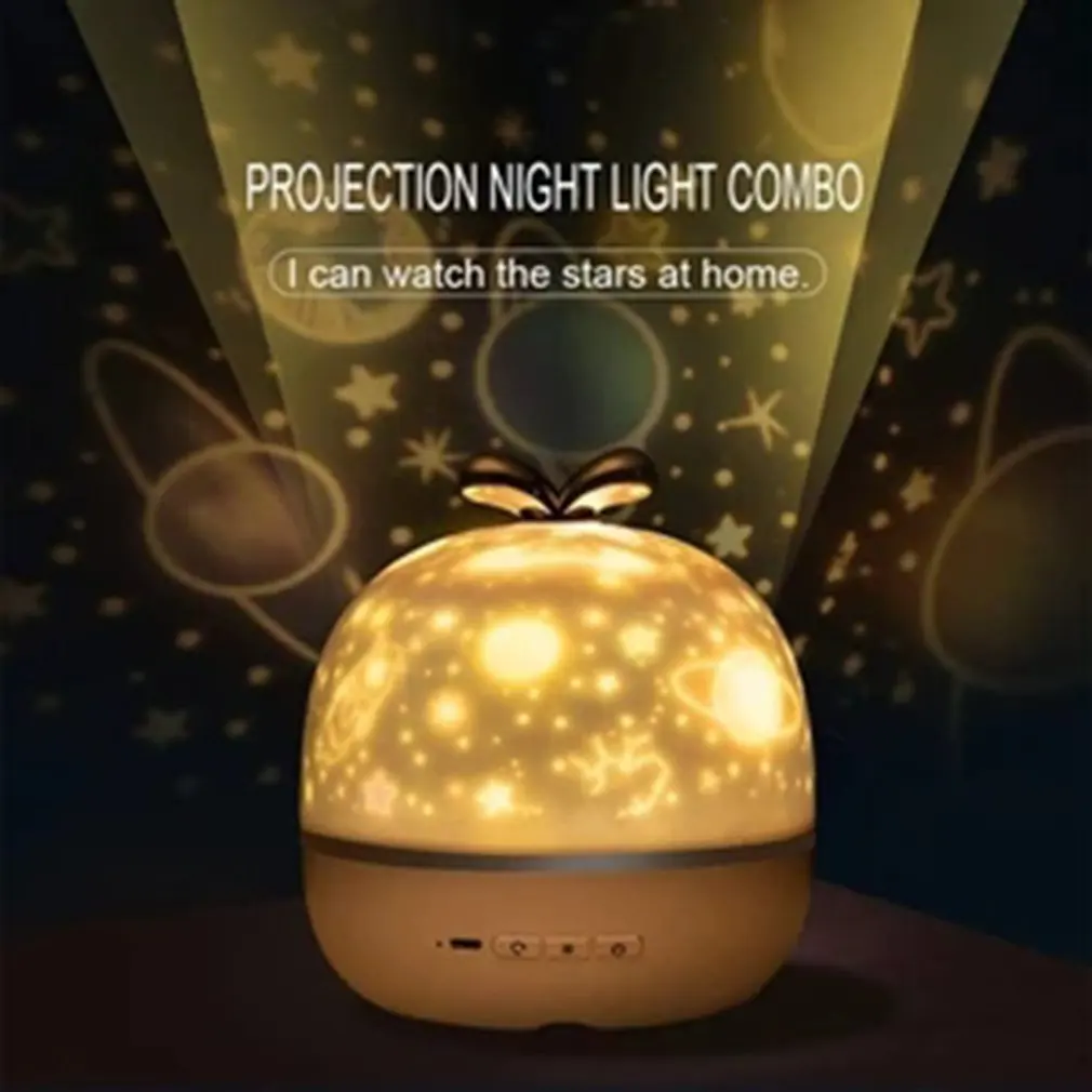 Starryx Sky Projektor Nočné Svetlo S BT Reproduktor Diaľkové ovládanie Dobíjacia Otočiť LED Lampa Farebné Star Deti Baby Darček
