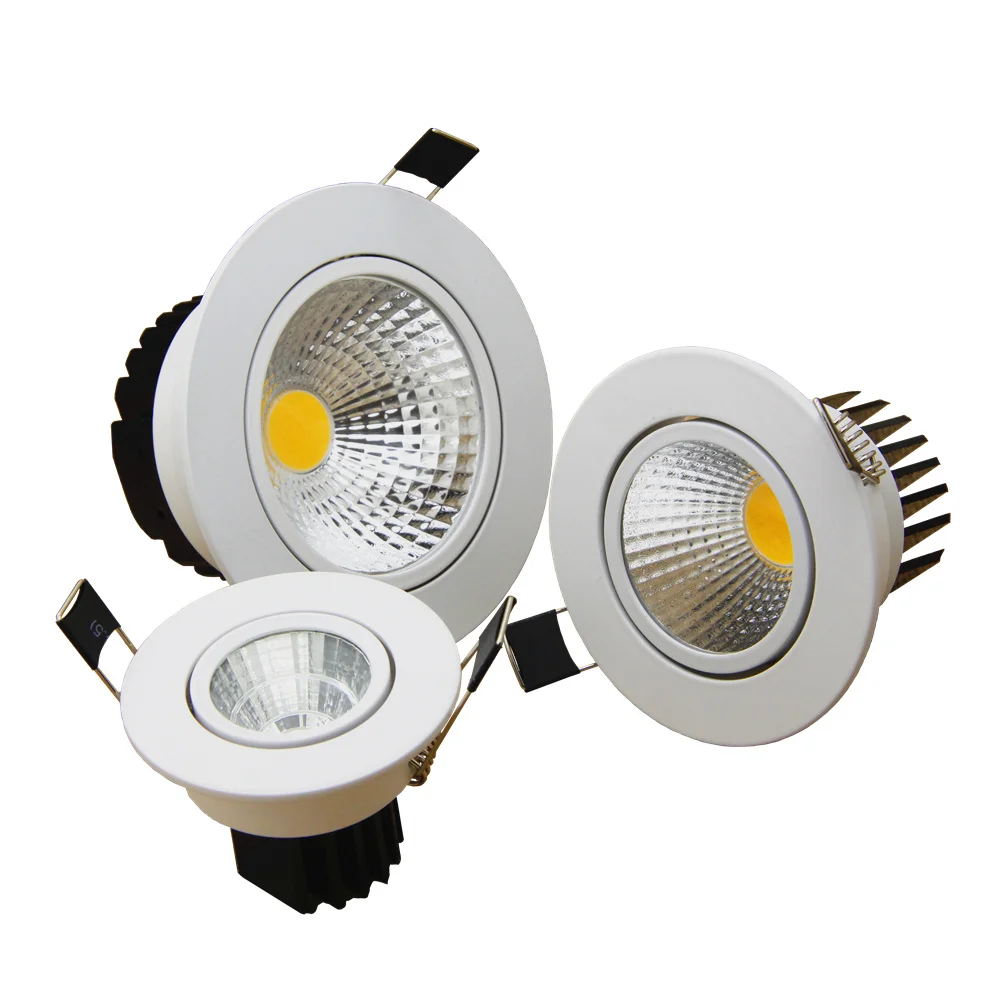 Stmievateľné COB LED Downlight AC110V 220V 5W/7W/9W/12W Zapustené LED Spot Light pomáha dosiahnuť optimálne vlastnosti osvetlenia Výzdobu Stropu Lampa