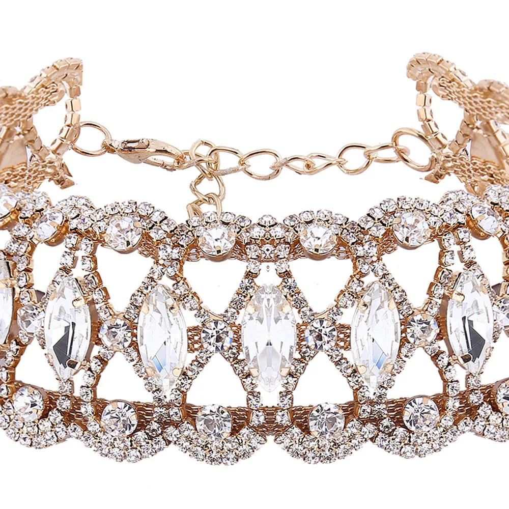 Stonefans Populárne Lesklé Šperky Crystal Náramok Náramok pre Ženy, Kosoštvorec Svadobné Duté Drahokamu Náramok Svadobných Doplnkov
