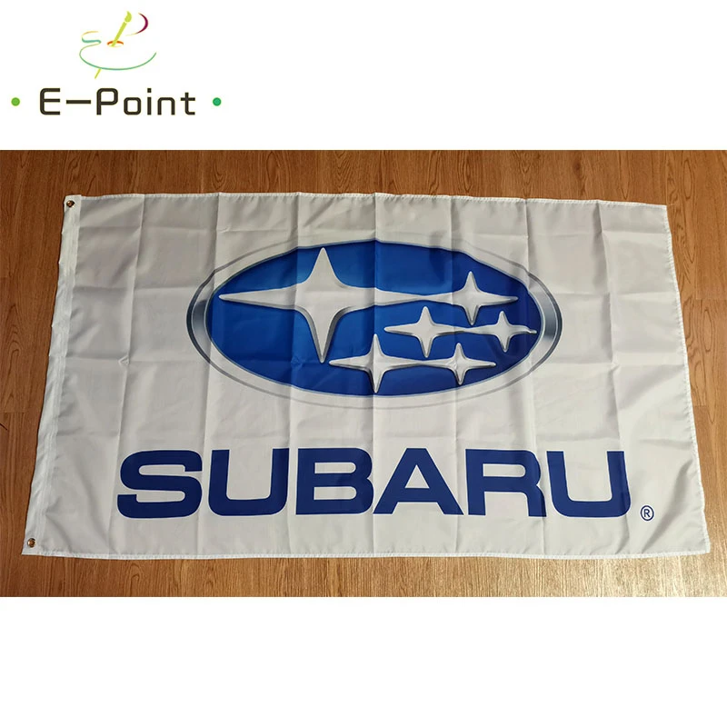 Subaru Auto Racing Vlajka Biela 60*90 cm 90*150 cm Veľkosť Vianočné Dekorácie pre dom a Záhradu