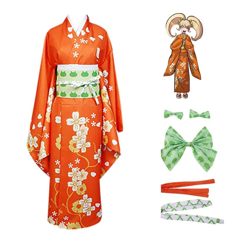 Super Danganronpa 2 Dangan Ronpa Hiyoko Saionji Cosplay Kostýmy Kimono