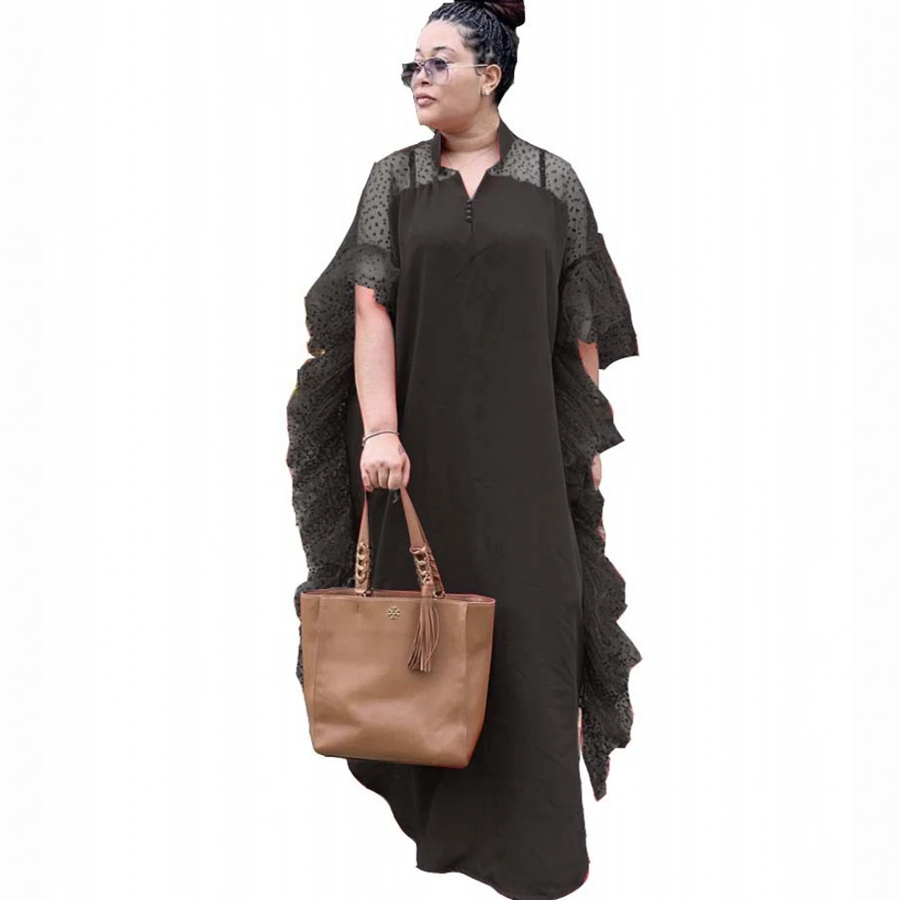 Super Veľkosť Nové Čierne Africké Dashiki Maxi Šaty Módne Voľné Internetových Priadza Dlhé Šaty Afriky Šaty Pre Ženy Afriky Oblečenie