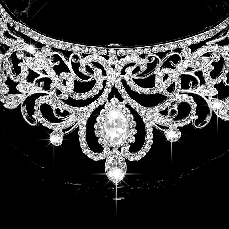Svadobné Svadobné Sprievod Kráľa Koruny Tiara Drahokamu Diamante Headpiece Šperky