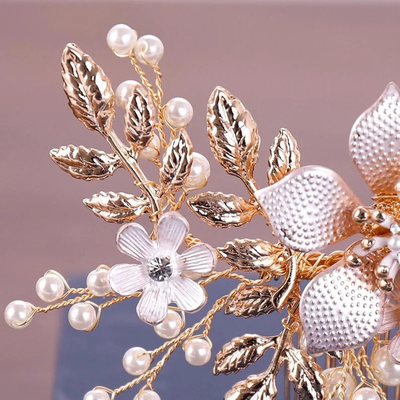 Svadobné Vlasy Hrebeňom Kvet Pearl Dámy Vlasy, Šperky, Dekorácie Kvetinový Svadobné Doplnky Do Vlasov Vlasy Hrebeňom Šperky Hlavu Ornament