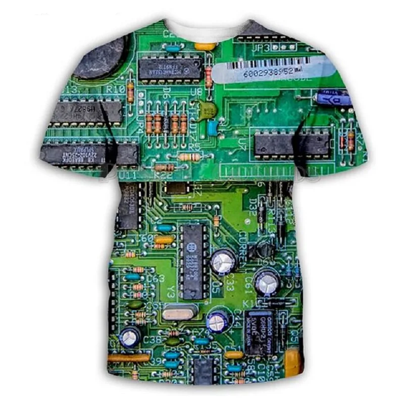T-shirt 2020 elektronického čipu, hip-hop t-shirt muž 3d full-tlač-krátke rukávy t-shirt pôvodné juku punk štýl ženy/unisex