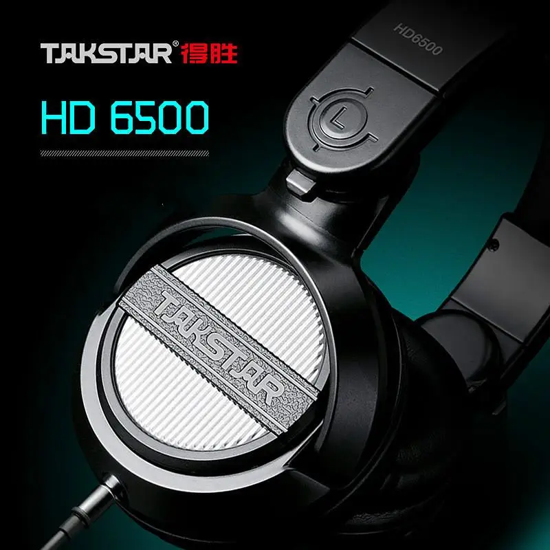 Takstar HD6500 53 mm Dynamické HiFi Hudby DJ Studio Monitor Skladacie Stereo Slúchadlá Slúchadlá Pre iPhone, iPad, iPod w/ MIC