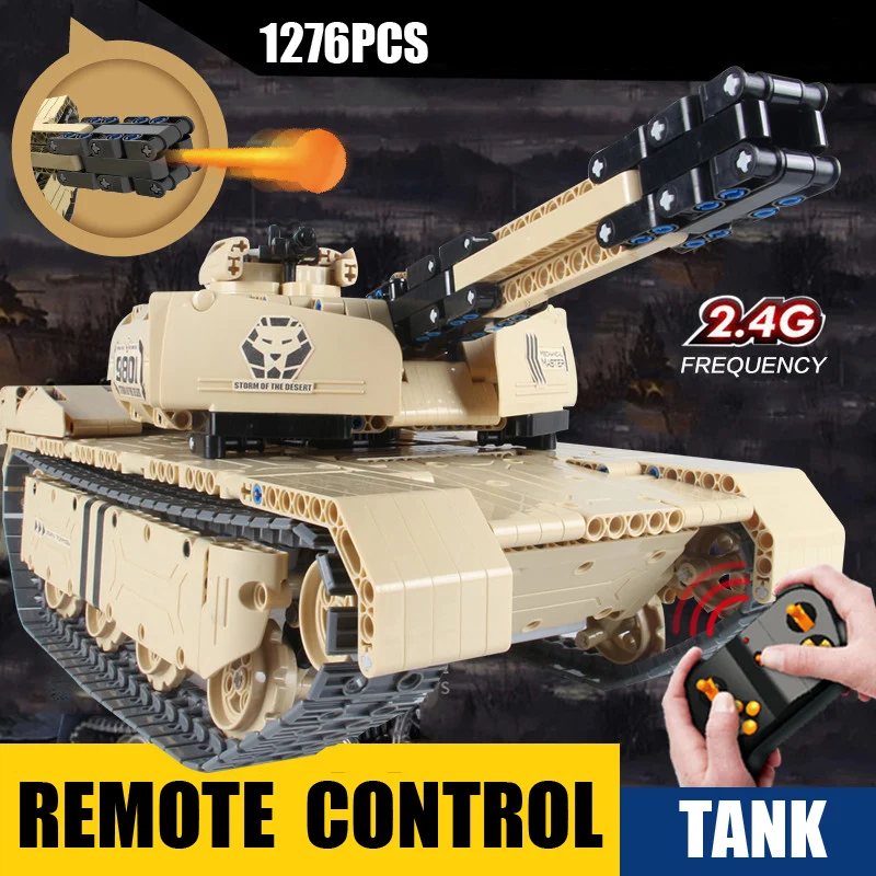 Technics vojenské rádiové diaľkové ovládanie M1A2 Abrams Hlavný Bojový Tank blok ww2 Desert Lion tehly 2,4 Ghz rc hračky kolekcia