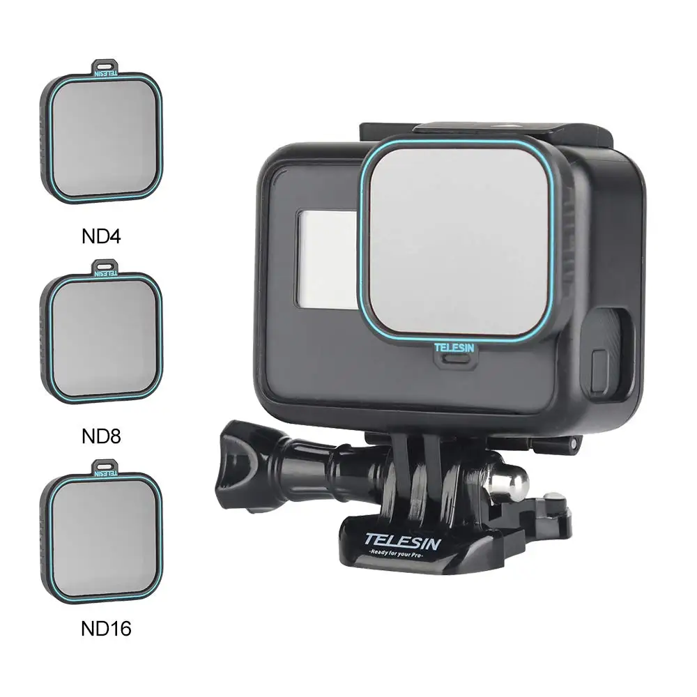 Telesin 3 Pack ND Objektív Chránič Kit Set ŽÚ4 ND8 ND16 Neutrálny Filter Hustoty pre GoPro Hero 5 6 7 Black Fotoaparát, Príslušenstvo