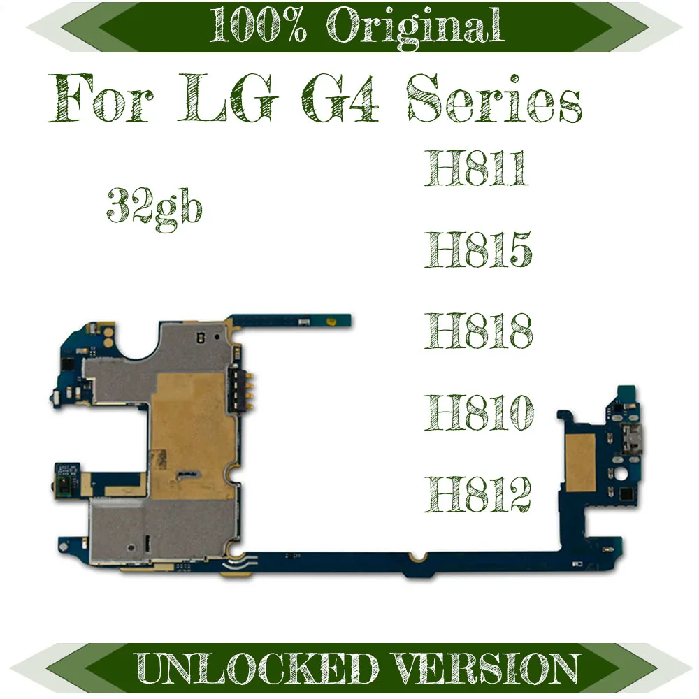 Test Pôvodné Hlavné základnej Dosky Výmena Za LG G4 H811 H815 H818 H810 H812 32GB Logic Board, Odblokovaný s plnou čipy AOS
