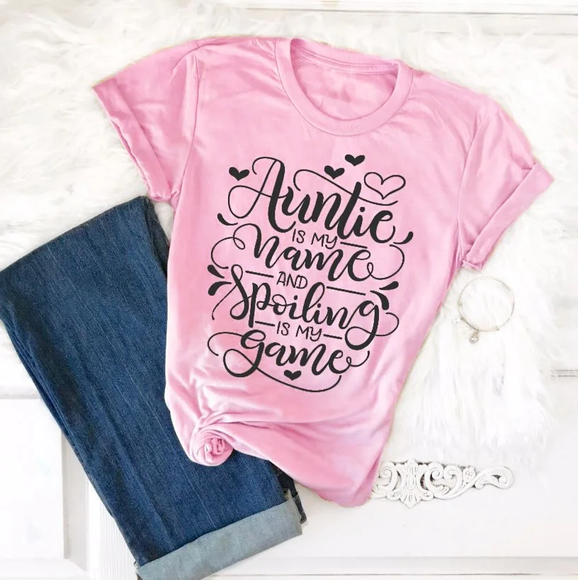 Teta je moje meno a kazí, je moja hra Odhaliť Tričko srdce grafické ženy móda camiseta rosa feminina tee bežné tumblr top