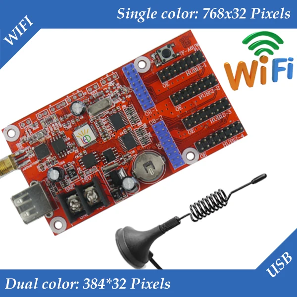 TF-A6UW LED displej ovládanie karta, WIFI + USB radič komunikácie