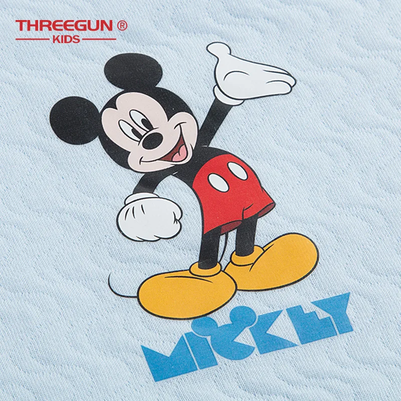 THREEGUN DETI X DISNEY Mickey Mouse Chlapec Bavlna Zimné Pyžamo Tepelnej Nastaviť Batoľa Chlapci Zimné Oblečenie pre Deti Zimné Oblečenie