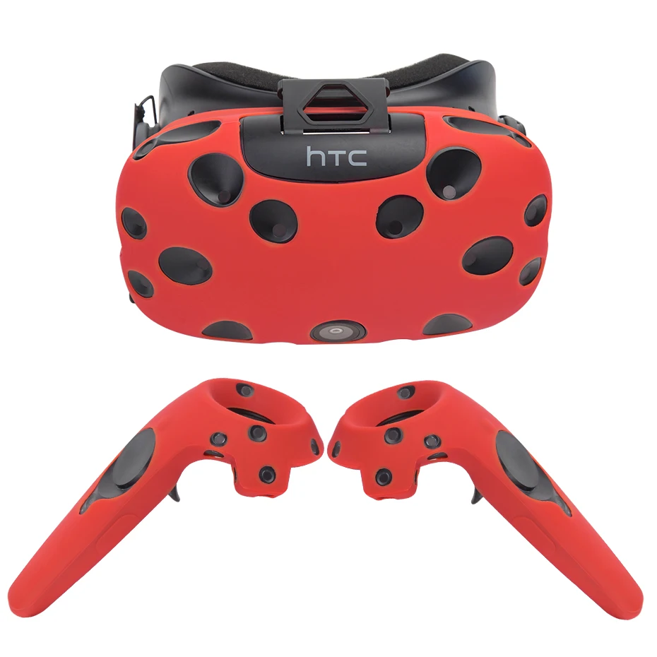 TiYiViRi Pre HTC Vive Headset VR Silikónové puzdro VR Okuliare Prilba Radič Rukoväť Prípade, že Kože Shell VIRTUÁLNEJ REALITY