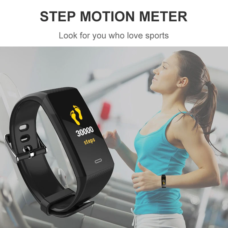 Tomkas Smart Bluetooth Náramok Sport Heartrate Monitor Zdravia Náramok Fitness Tracker Nepremokavé Kapela Krokomer