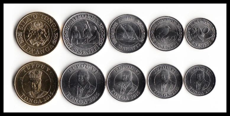 Tonga 5 Ks Sada Mincí Oceánia Nový, Originálny Mince Zberateľské Vydanie Reálne Zriedkavé Unc Pamätné Nové Vydanie