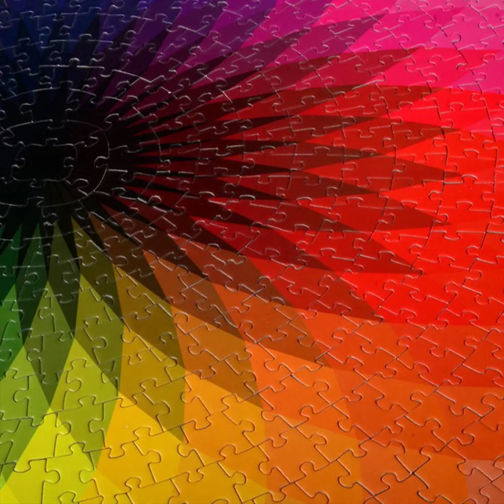 TONQUU Puzzle Kolo Rainbow Gradient Farebné Drevené Skladačky Dospelých, Deti DIY Vzdelávacie Hračka Darček