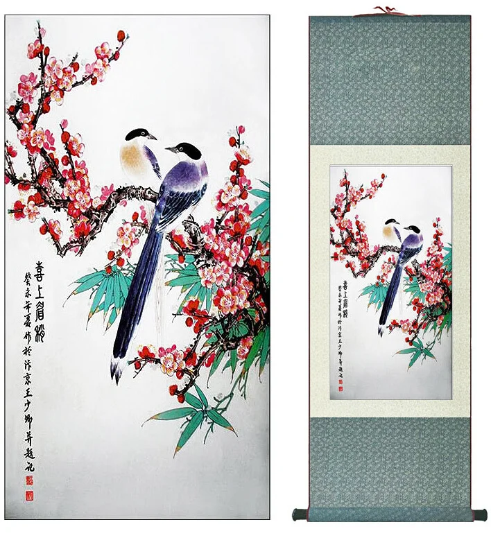 Tradičné Čínske Umenie Maľba Home Office Dekorácie Čínske maľby jar birdsPrinted maľovanie