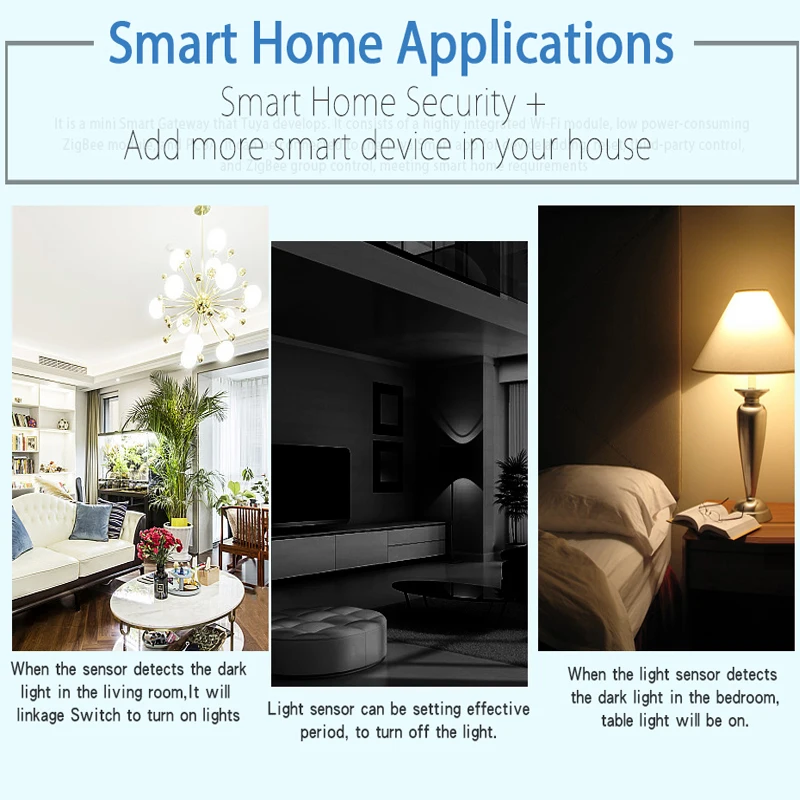 Tuya WIFI, Smart Senzor Svetla Smart Home Svetlo Automatizácie Zmysel Prepojenie Ovládanie S Alexa Domovská stránka Google Inteligentná Elektronika
