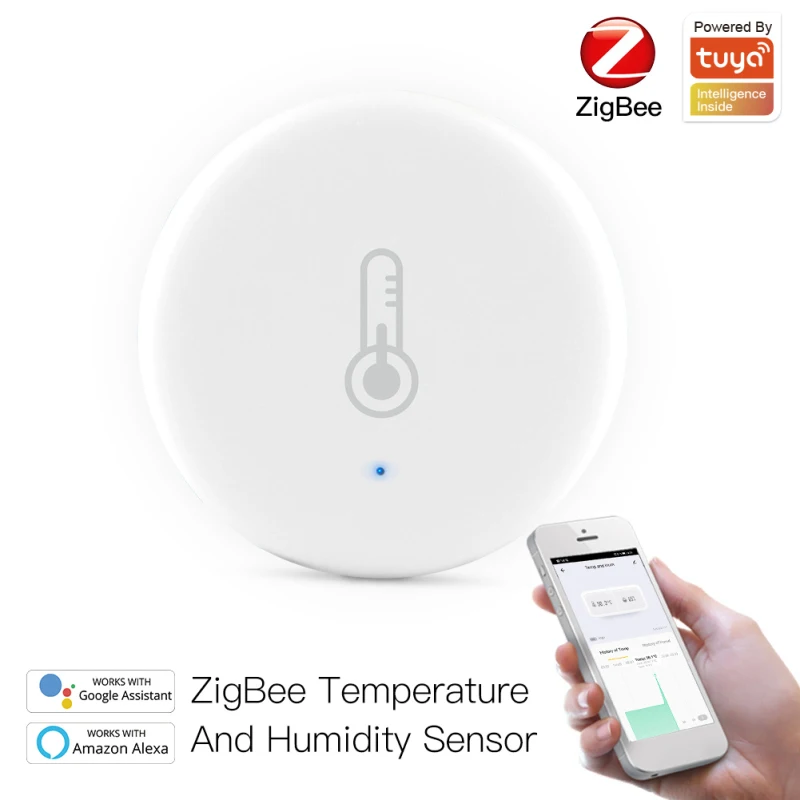 Tuya ZigBee Smart Teplota A Vlhkosť, Senzor Tuya/Smart Život App Batérie Powered ZigBee Smart Home zigbee Senzor