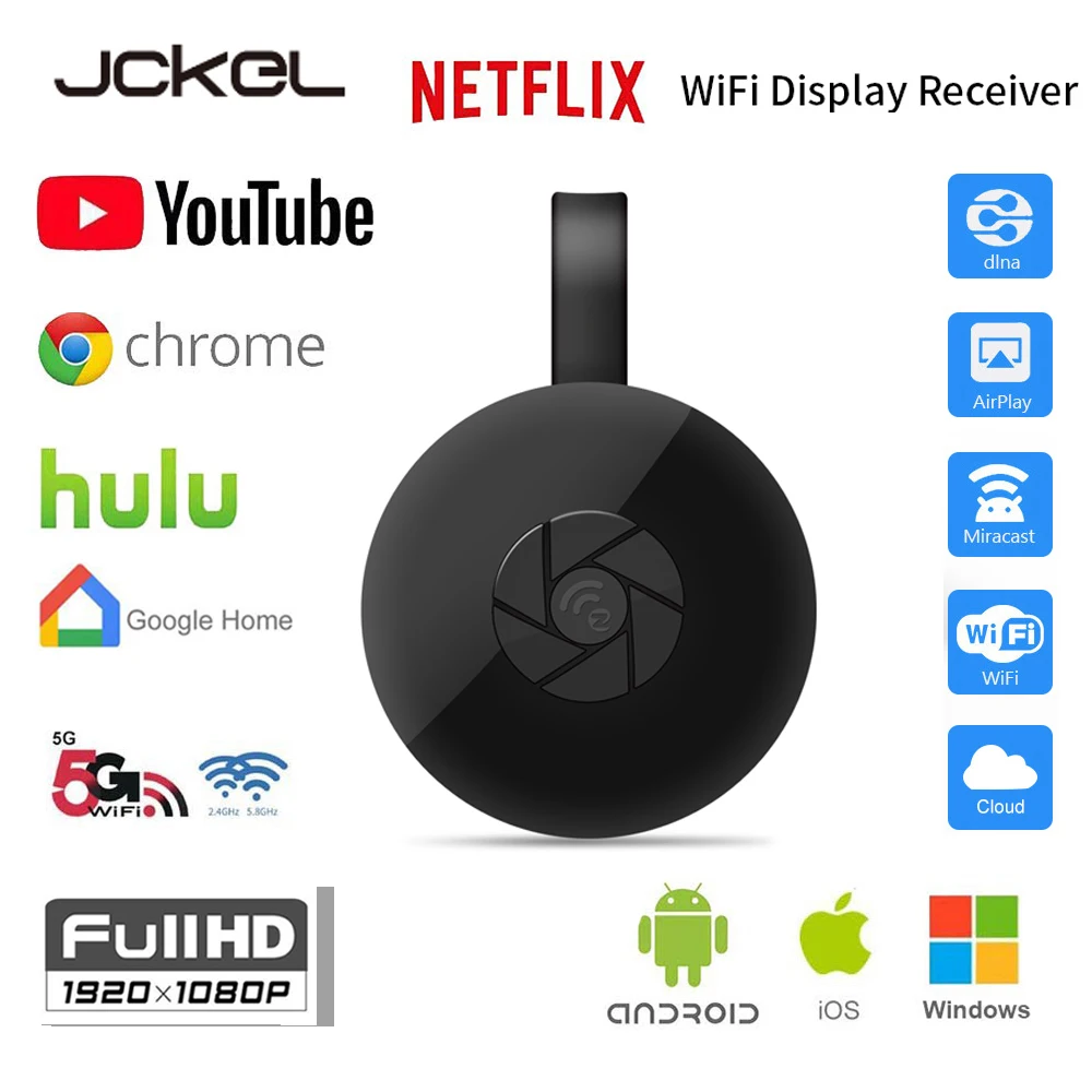 TV Stick 5G Wifi HD 1080P G2M Displeji Prijímača Anycast TV Prijímač HDMI Miracast TV Dongle Pre systém Ios, Android Google Chromecast 3