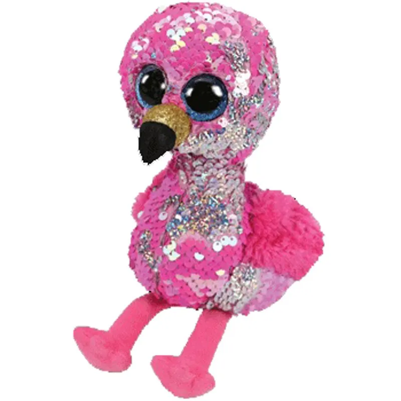 Ty Plyšové Zviera Bábika Pinky Na Sequin Flamingo Mäkké Plyšové Hračky 40 cm