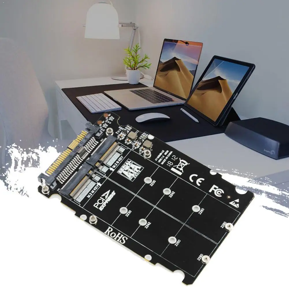U2PCB U. 2 karty adaptéra SFF-8639 SSD rozširujúca karta X4 PCIE3.0 rozhranie SATA, dual U2 P7U6