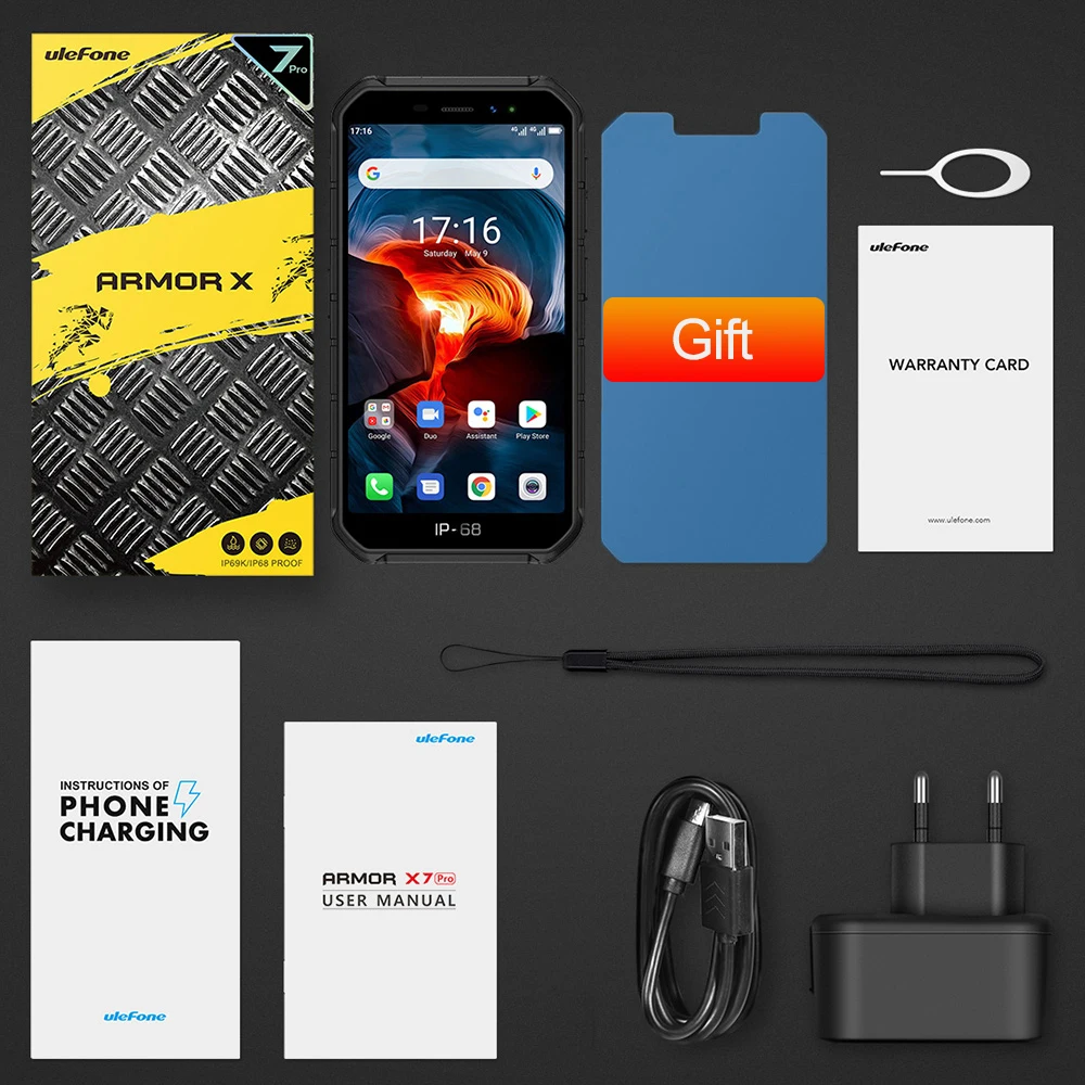 Ulefone Brnenie X7 Pro Android10 Robustný Telefón, 4GB RAM Smartphone Vodotesný Mobilný Telefón Mobilný Telefón ip68 NFC 4G LTE 2.4 G/5G WLAN