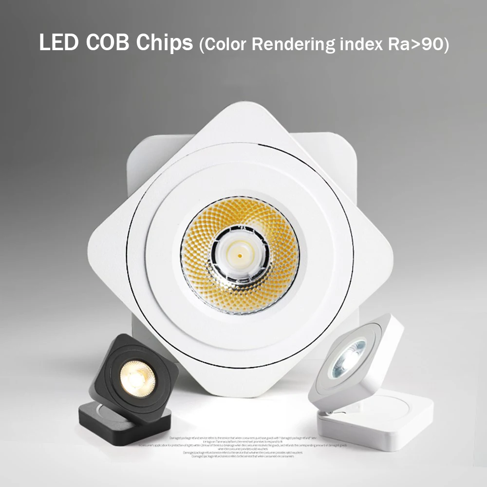 Ultra Tenký LED Downlight 10W/5W Povrchovú montáž/Železničnej Namontované COB led bodové svetlá 360 stupňov otočná led Stropné svietidlo