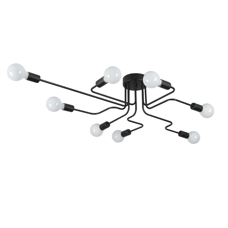 Umenie Spider Stropné Svietidlo Retro Edison Žiarovka Ročníka, Podkrovie drevené stropné svietidlá Moderné LED Domov Obývacia Izba Dekor Zariadenia