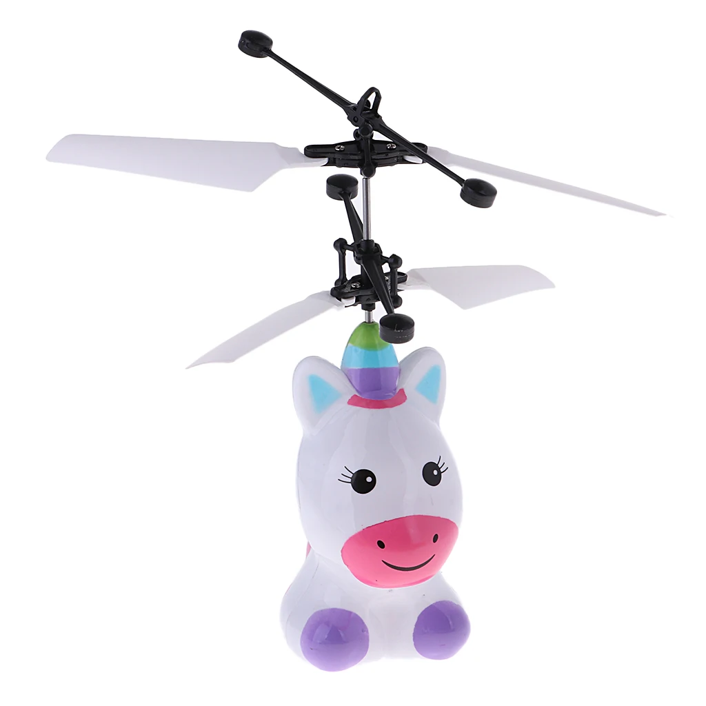 Unicorn Drone RC Krytý Deti Lietajúce Hračka Vrtuľník, USB Nabíjanie LED