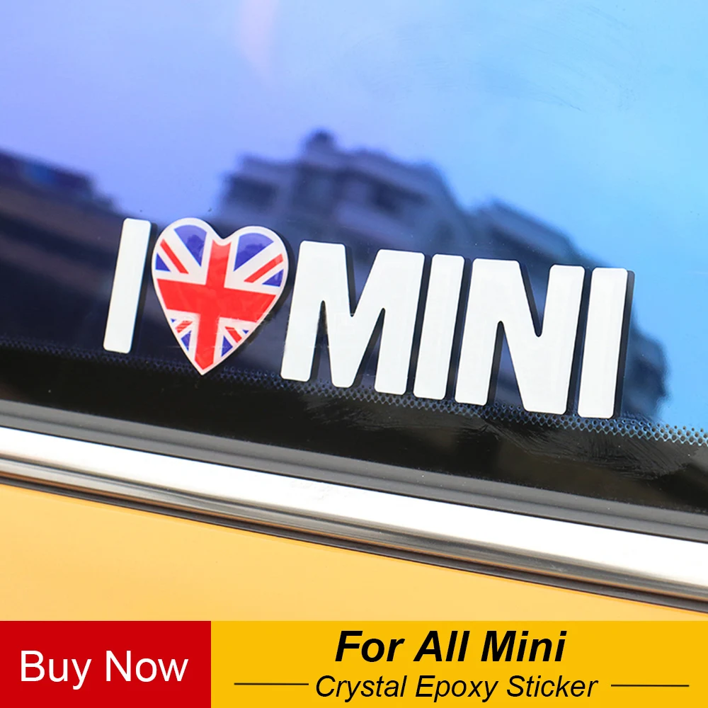 Union Jack Dvere 3D MILUJEM MINI Crystal Epoxidové Nálepky, Dekorácie Pre Mini Cooper F56 F55 F60 R55 R56 R60 Krajana Príslušenstvo