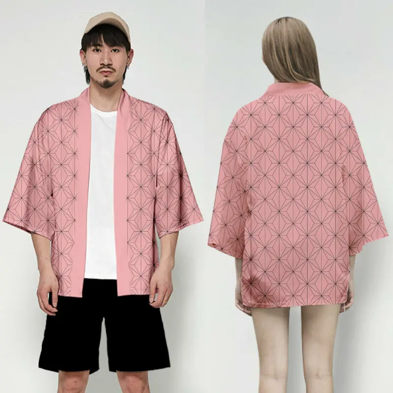 Unisex Ženy/Muži Démon Vrah Kimetsu č Yaiba Znaky Cosplay Kimono Haori Kabát Tričko Trendy Cosplay Kostým
