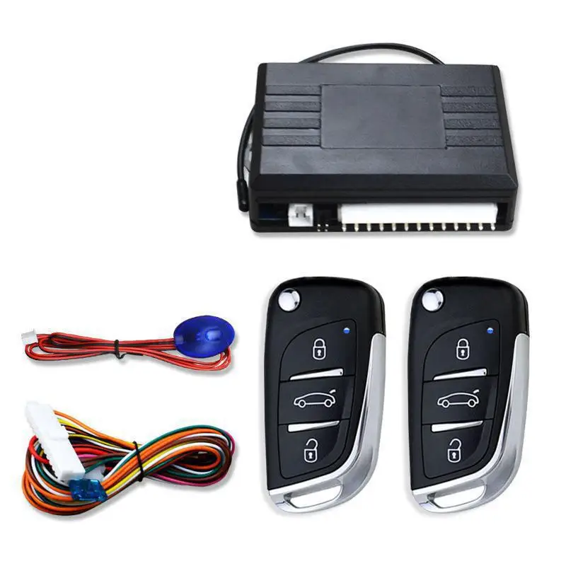 Univerzálny Auto Auto Keyless Entry System Tlačidlo Štart Stop LED Keychain Strednej Súprava zámky Dverí s Diaľkovým ovládaním Pre Automobilový