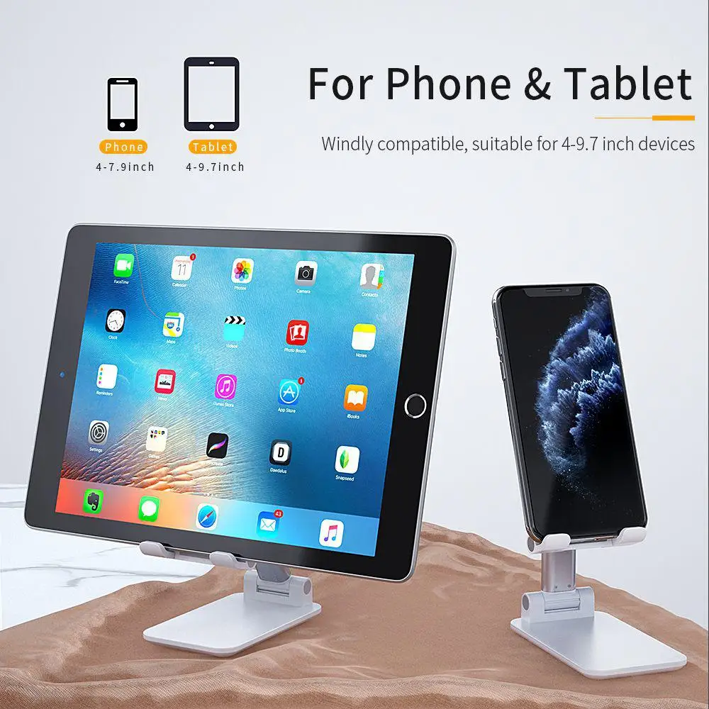 Univerzálny Stôl Mobilný Telefón Stánok, Stôl Mobilný Telefón Držiak na Stojan Pre iPhone, iPad Nastaviteľné Kovové Ploche Tabletu Držiteľ