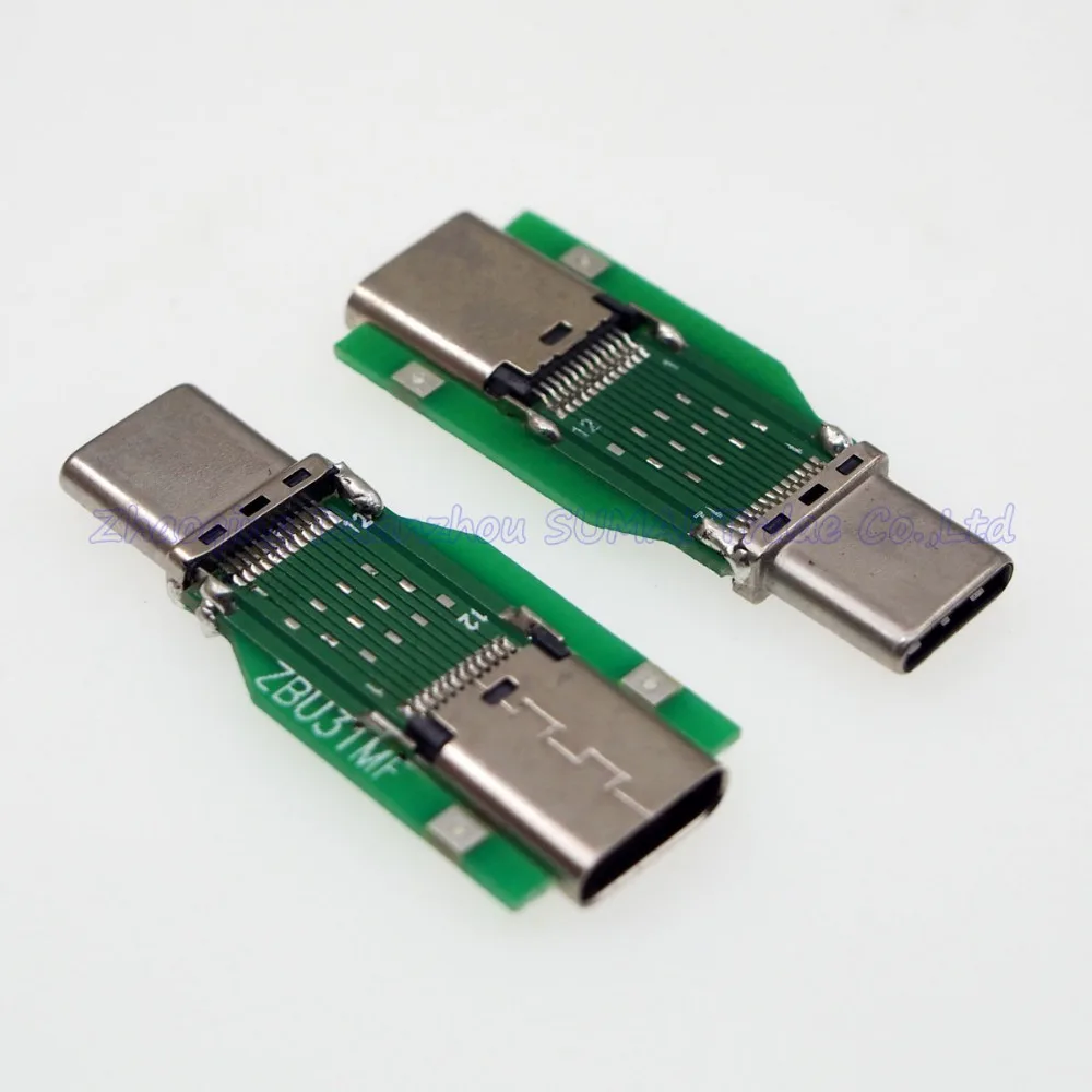 USB 3.1 Typ C mužov a žien Adaptér doske konektor ADAPTÉRA plný ihly vedenie skúšobnej doske