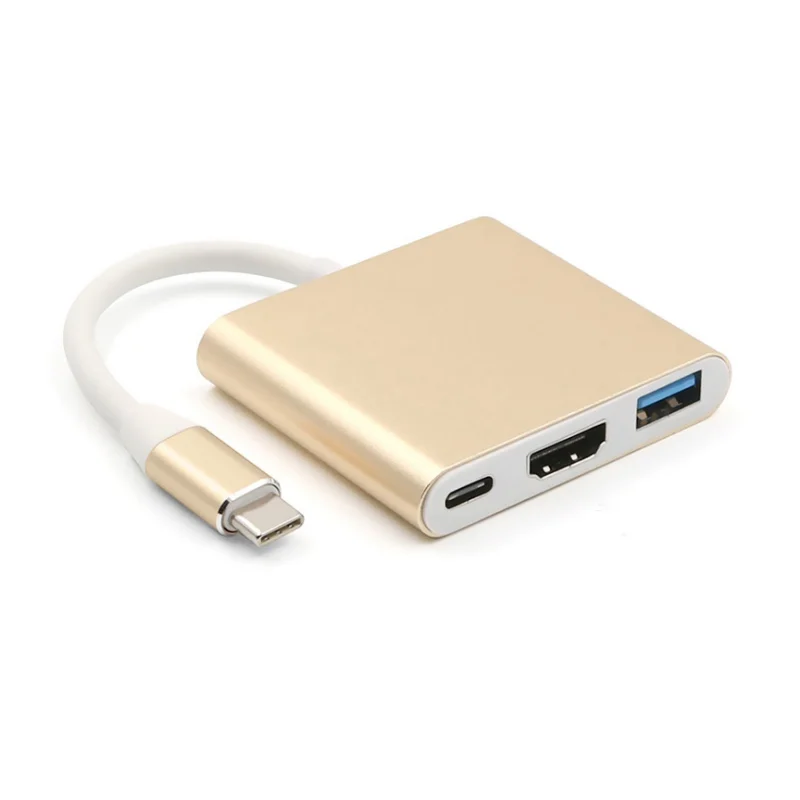 USB C, HDMI 4K Adaptér USB 3.1 Hub Typ-C, USB 3.0/ HDMI/ Typ C Ženské Nabíjací Adaptér pre Nový Macbook pre Dell XPS 13
