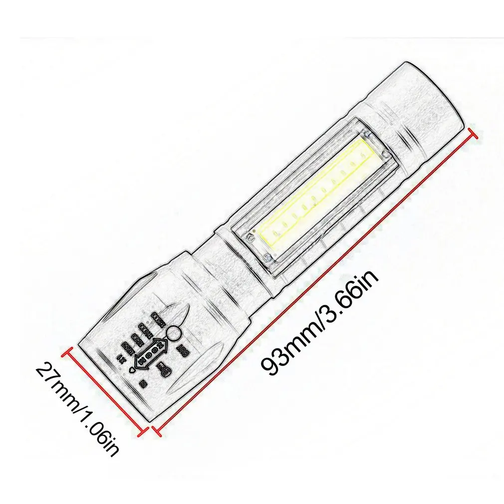 USB Hliníkovej Zliatiny KLASU Baterka High Power LED Nepremokavé Outdoor Camping, Turistiku, Lov Pochodeň Baterka