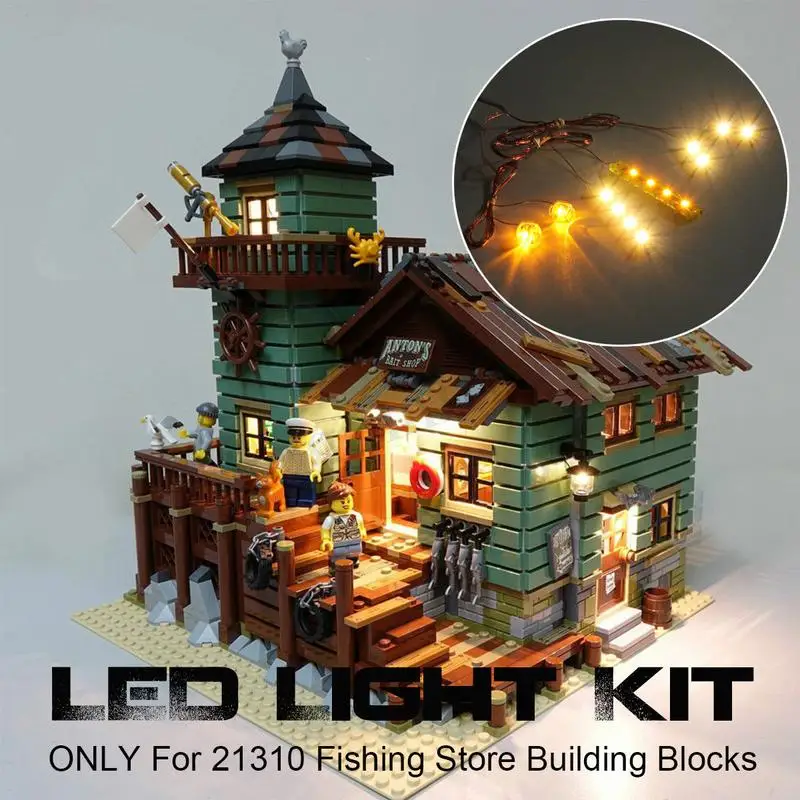 USB LED Osvetlenie Auta Len pre 21310 pre Rybárov Kabíne Rybársky Obchod Stavebné Bloky, Hračky Tehál (Nie Zahŕňajú Modelu )