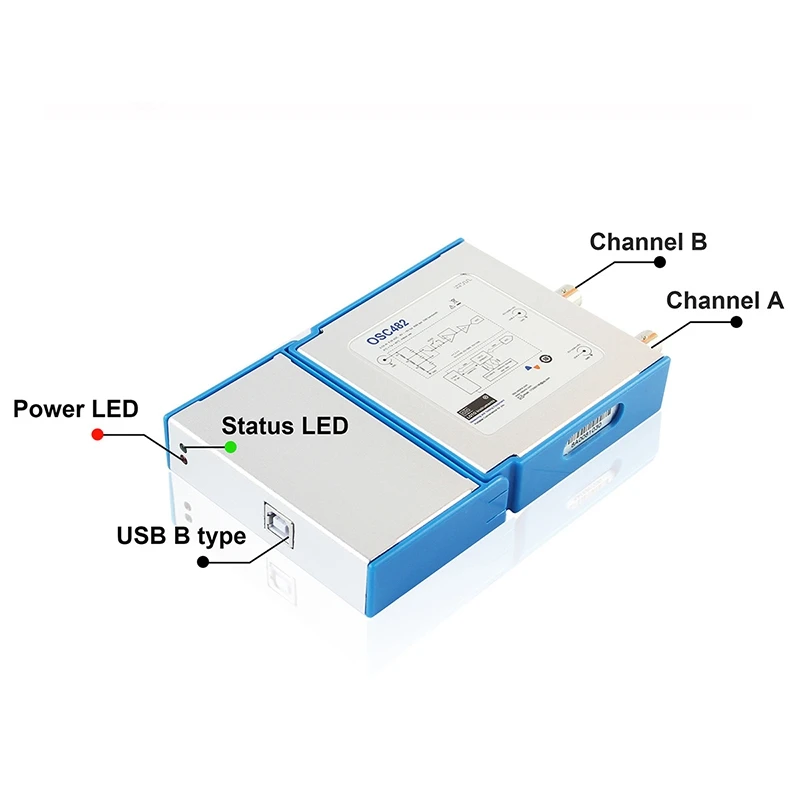 USB PC Virtuálny Digitálny Osciloskop OSC482 Android USB 2.0 Pásma 20Mhz Vzorkovanie Údajov 50MSa/S Osciloskop