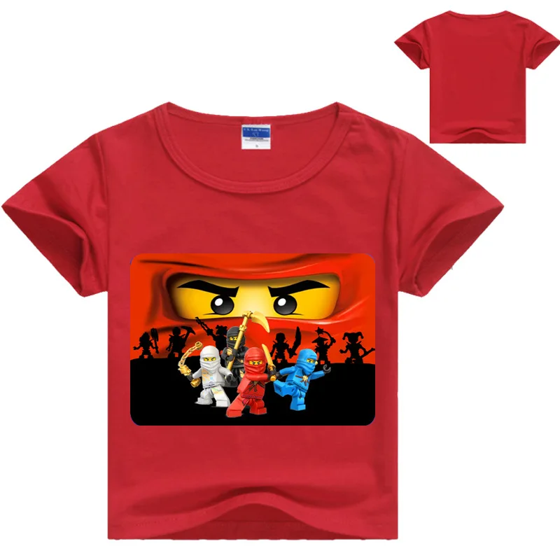 V lete roku 2019 Chlapci Tričko Legoes T-shirt Dieťa Ninjago Chlapec Tričko Krátke Rukávy Deti Letné Oblečenie Batoľa Chlapec Košele