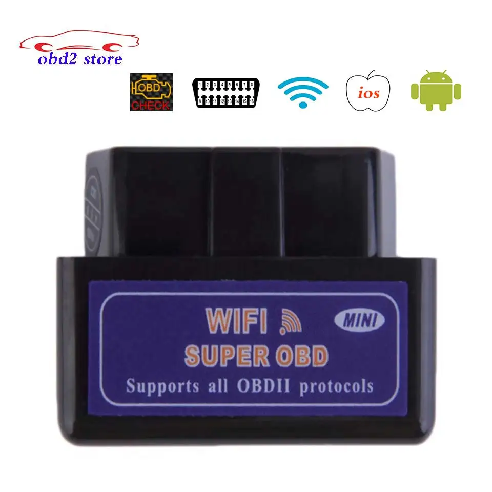 V1.5 ELM327 WiFi Auto Diagnostický Scanner Mini ELM 327 V 1.5 OBD2 Skener Na Android/iOS elm-327 WI-FI OBD 2 Diagnostické Nástroje