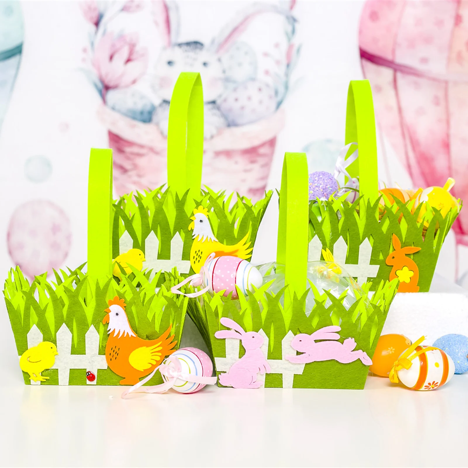 Veľkonočný Zajačik Kôš Tvorivých Detí Králik Ovocie, Cukrovinky, Vajcia Úložný Kôš Umývateľný Festival Darčekové Tašky Pre Deti