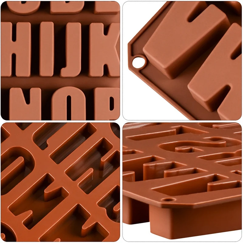 Veľká Veľkosť Abecedy Silikónová Forma pre Čokoládové Sušienky Pečenie A do Z Písmenami Ice Cube Maker Tortu Pečivo Nástroje