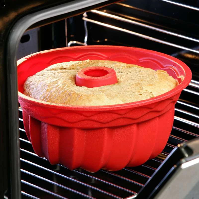 Veľké duté okrúhle 9 palcový šifón tortu formy výstroj doska, silikónové tortu formy, pečenie nástroj na jednoduché uvoľnenie kuchynské doplnky