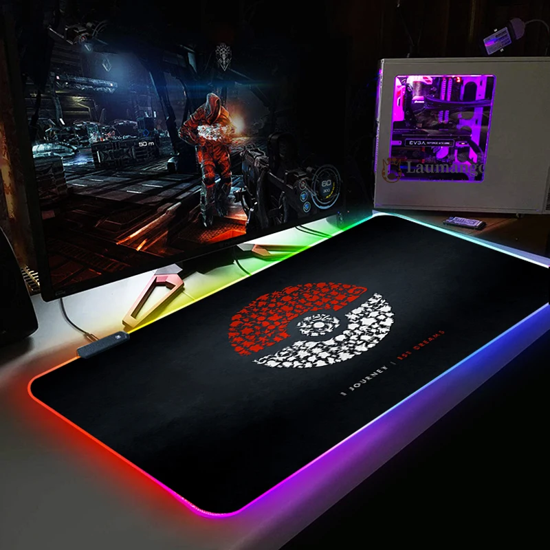Veľké Office RGB LED Osvetlenie Podložka pod Myš Mat Hra, Hráč Gaming Mousepad Klávesnice Výpočet Anime Stôl Mat na CSGO Pokemon