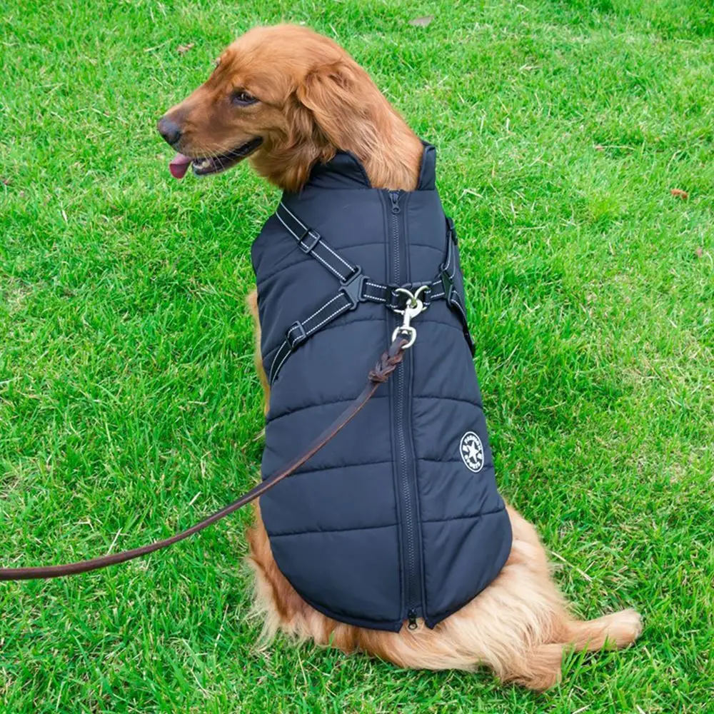 Veľké Psa Bunda S Postrojom Teplé Zimné Oblečenie Pre Psa Labrador Nepremokavé Big Dog Srsť Čivava, Francúzsky Buldog Oblečenie